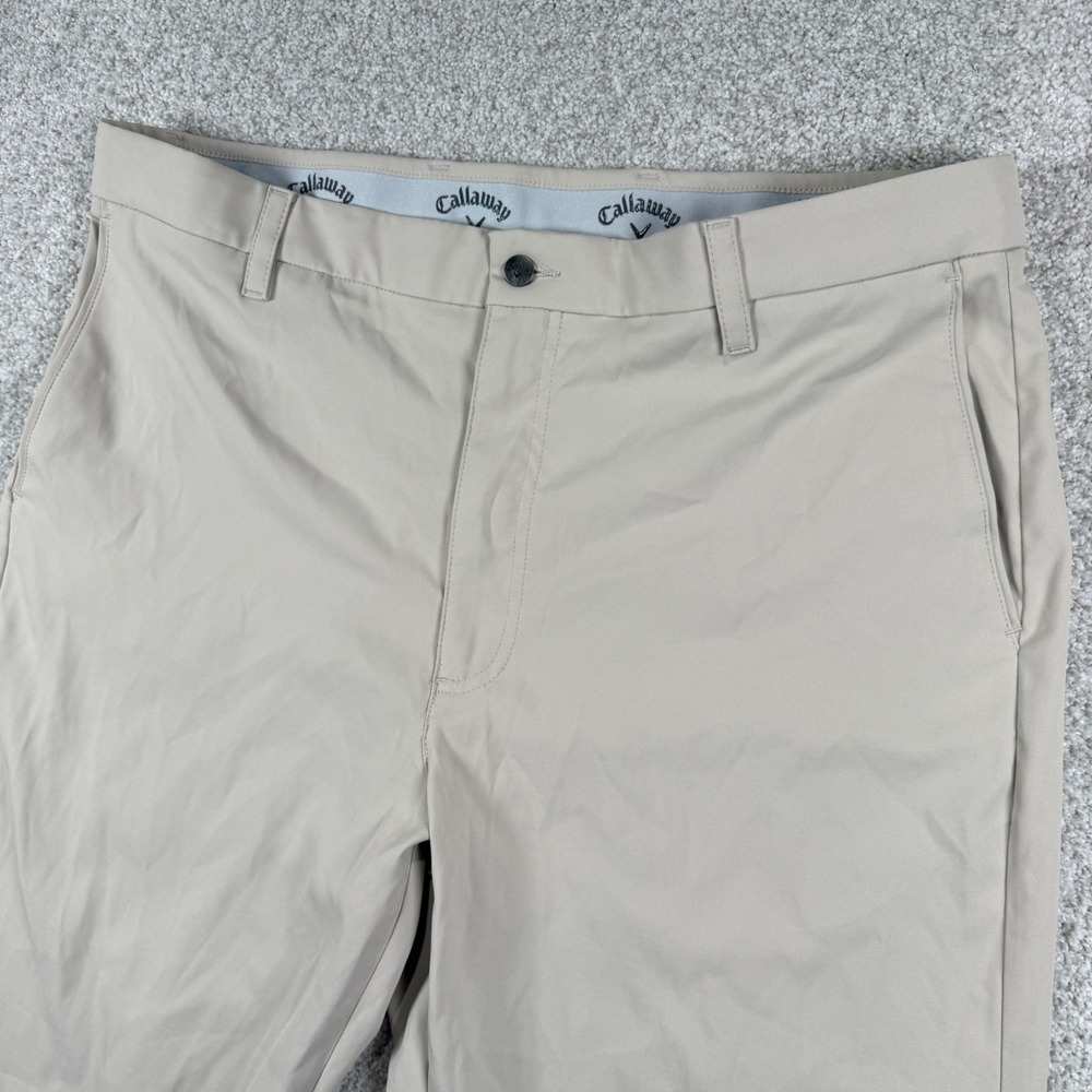 Callaway Golf Pants Mens 36x30 Khaki Performance Stretch Flat Front Chino